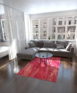 FAS Bright Abstract Pink Magenta Soft Area Rug