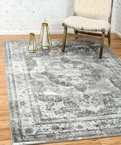 UL All Area Rugs And Runners Vintage Grey/Light Grey Ivory Soft Area Rugs