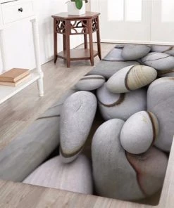WW 3D Cobble Printed Area Rug Runner Non-Skid