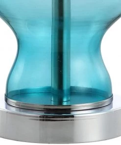JONATHAN Lamps Mer 20.5" Glass/Metal LED Lamp Aqua 9 JONATHAN Lamps Mer 20.5