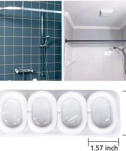 Modern Rugs And Decor Shower Curtain Polyester Fabric Machine Washable With 12 Hooks 72x72 Inch (Grey)