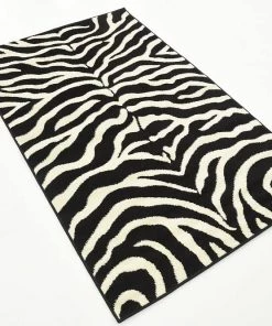 Modern Rugs And Decor Zebra Animal Print Black Area Rug All Area Rugs And Runners