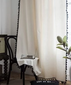 Modern Rugs And Decor Bathroom ColorBird Striped Semi-Blackout Window Curtains 2 Panels Farmhouse Style Cotton Linen