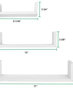 Modern Rugs And Decor Furniture Floating U Shelves - Set Of 3