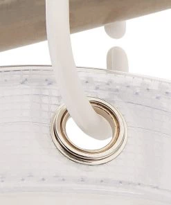 Modern Rugs And Decor Vinyl Bathroom Shower Curtain Liner With Metal Grommets And Plastic Hooks - 72