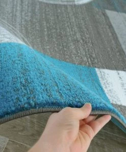 Modern Rugs And Decor Modern Trendz Abstract Premium Blue Grey White Soft Area Rug