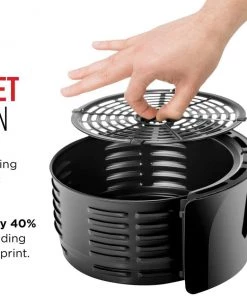 Chefman Turbofry 2 Liter 3.6 Quart Air Fryer Oven, Dual Control Temperature, 15 Cup Capacity With Cookbook Kitchen