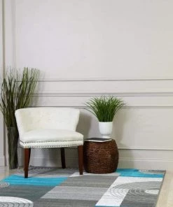 Modern Rugs And Decor Modern Trendz Abstract Premium Blue Grey White Soft Area Rug