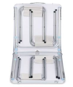 COL Steel Portable Folding Table With 4 Folding Chairs