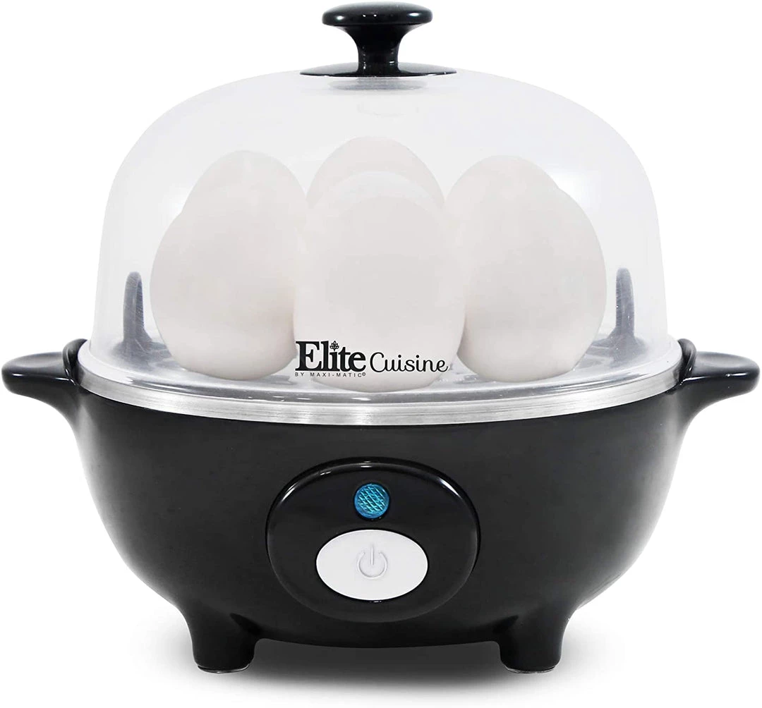 Elite Cuisine Kitchen Easy Electric Egg Poacher, Cooker W/ Auto-Shut Off, Buzzer, 7 Egg Capacity 1 Elite Cuisine Kitchen Easy Electric Egg Poacher, Cooker W/ Auto-Shut Off, Buzzer, 7 Egg Capacity