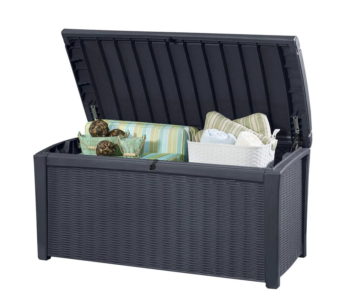 COL Home Décor All Weather Outdoor Patio Garden Storage Bench Deck Box - 110 Gallon 6 COL Home Décor All Weather Outdoor Patio Garden Storage Bench Deck Box - 110 Gallon