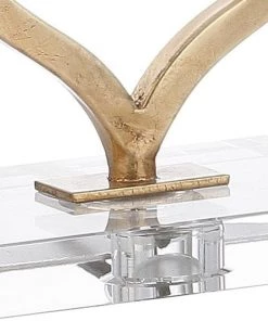 JONATHAN Lamps Levi 31.5 In. Gold Leaf Metal/Crystal Table Lamp