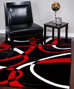 WW All Area Rugs And Runners Abstract Swirls Black Red Soft Area Rugs 12 WW All Area Rugs And Runners Abstract Swirls Black Red Soft Area Rugs