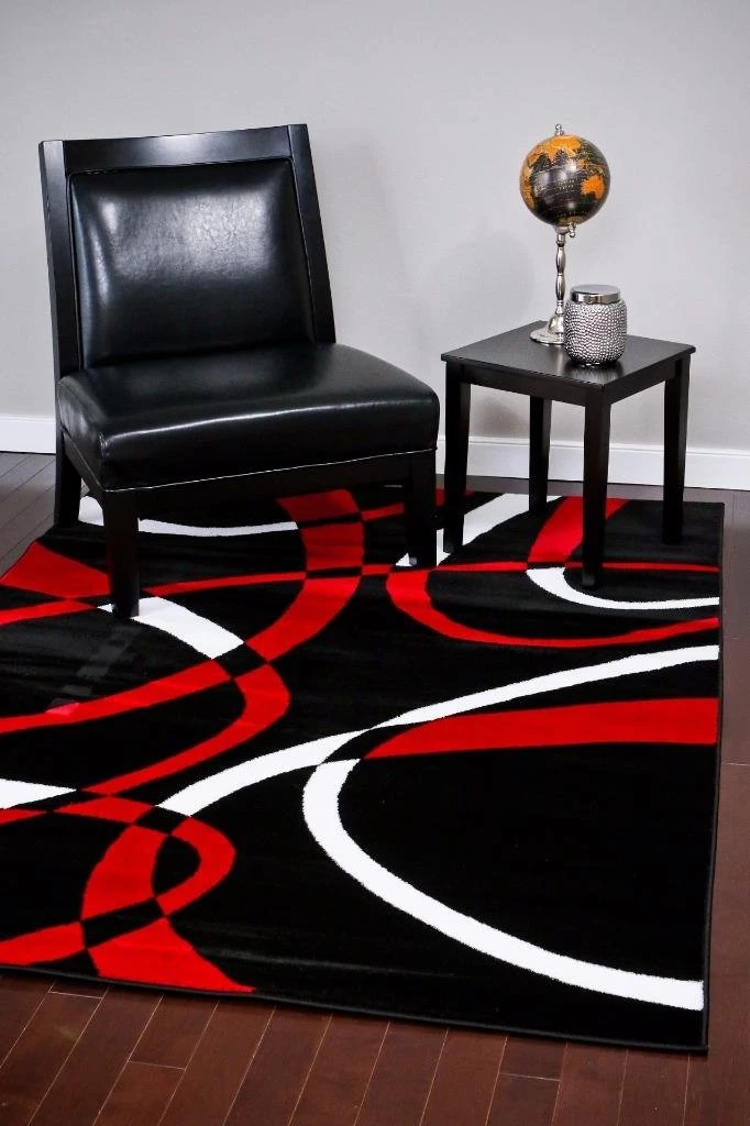 WW All Area Rugs And Runners Abstract Swirls Black Red Soft Area Rugs 6 WW All Area Rugs And Runners Abstract Swirls Black Red Soft Area Rugs