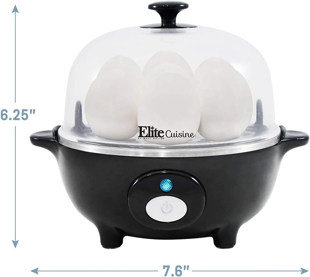 Elite Cuisine Kitchen Easy Electric Egg Poacher, Cooker W/ Auto-Shut Off, Buzzer, 7 Egg Capacity 4 Elite Cuisine Kitchen Easy Electric Egg Poacher, Cooker W/ Auto-Shut Off, Buzzer, 7 Egg Capacity