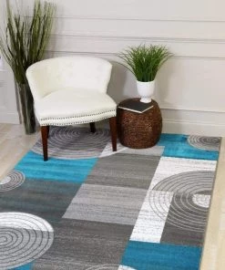 Modern Rugs And Decor Modern Trendz Abstract Premium Blue Grey White Soft Area Rug