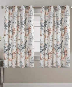 Modern Rugs And Decor Bathroom Linen Blackout Curtains 63 Inches Burlap Effect Linen Curtain Draperies For Grey Floral Printing Grommet 2 Panel 20 Modern Rugs And Decor Bathroom Linen Blackout Curtains 63 Inches Burlap Effect Linen Curtain Draperies For Grey Floral Printing Grommet 2 Panel