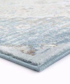WRG Persian Distressed Blue Soft Area Rugs
