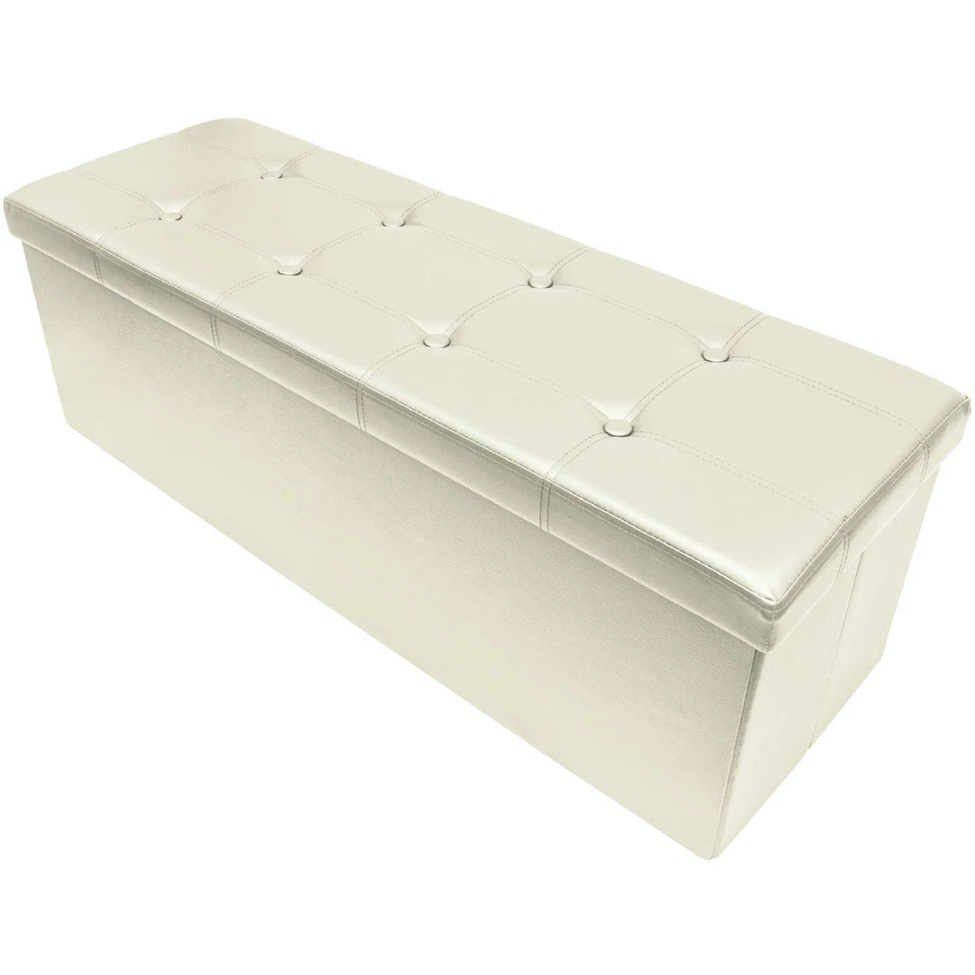 COL Contemporary Faux Leather Storage Bench Ottoman Home Décor 30 COL Contemporary Faux Leather Storage Bench Ottoman Home Décor