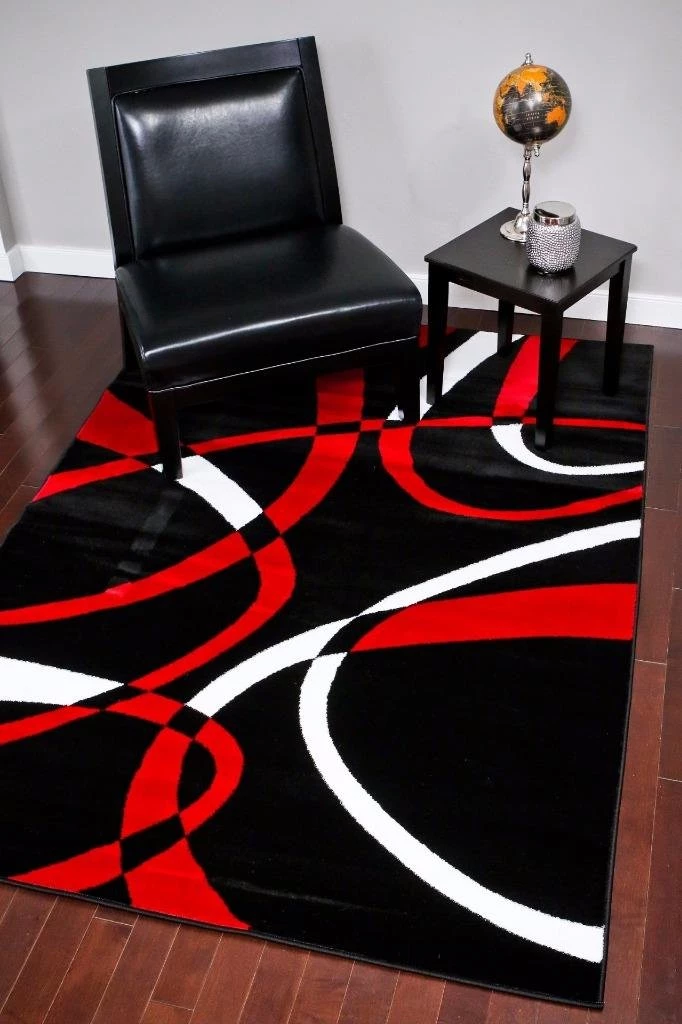 WW All Area Rugs And Runners Abstract Swirls Black Red Soft Area Rugs 1 WW All Area Rugs And Runners Abstract Swirls Black Red Soft Area Rugs