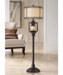 Lamp Plus Henson Bronze Finish Rustic Lantern Floor Lamp With Night Light
