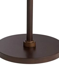 Lamp Plus Blue Polyester Bronze Downbridge Arc Floor Lamp
