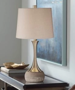 Uttermost Niah Brushed Nickel Metal Table Lamp