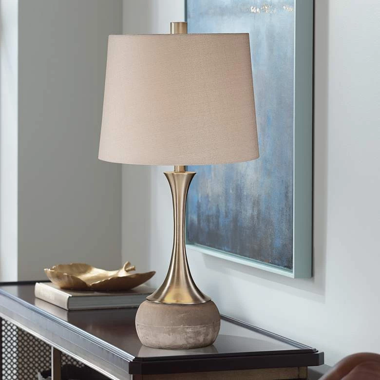 Uttermost Niah Brushed Nickel Metal Table Lamp 1 Uttermost Niah Brushed Nickel Metal Table Lamp