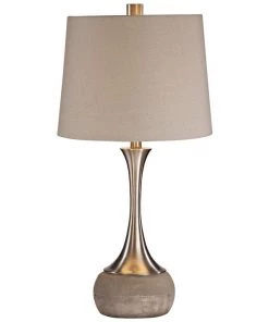 Uttermost Niah Brushed Nickel Metal Table Lamp