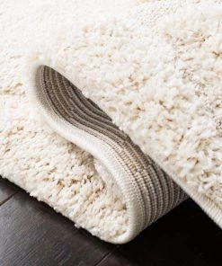 FAS All Area Rugs And Runners Premium Swirl Thick Plush Cream/Cream Area Shag Rug