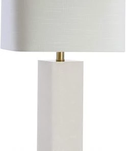 JONATHAN Lamps Jeffrey 29" Metal/Marble LED Lamp Gold/White