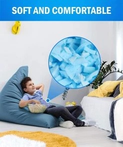 Modern Rugs And Decor 5lbs Shredded Memory Foam Filling For Bean Bag Filler, Foam Refill For Pillow, Dog Beds Chairs Cushions And Arts Crafts