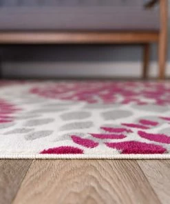 WRG Floral Pink Gray Area Rugs All Area Rugs And Runners