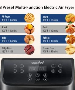 COMFEE 5.8 Quart Digital Air Fryer, Toaster Oven & Cooker, 1700W Kitchen