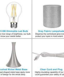 Modern Rugs And Decor Lamps 3 Way Touch Dimmable Bedside Desk Lamp