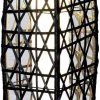 Grand Patio Store Grey Patio Outdoor Solar-Powered Woven Resin Wicker Lantern Floor Lamp Lamps