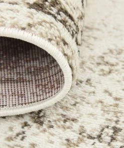 UL Vintage Distressed Bordered Beige Area Rugs