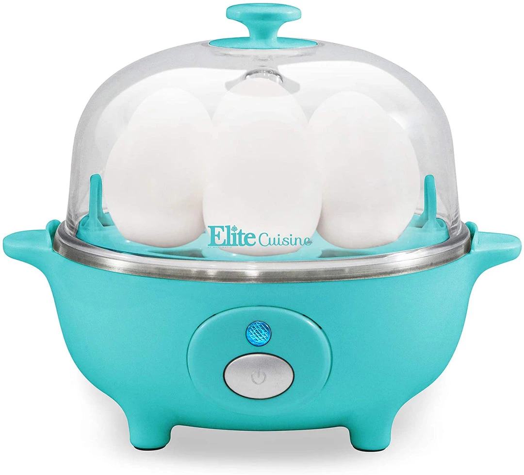 Elite Cuisine Kitchen Easy Electric Egg Poacher, Cooker W/ Auto-Shut Off, Buzzer, 7 Egg Capacity 9 Elite Cuisine Kitchen Easy Electric Egg Poacher, Cooker W/ Auto-Shut Off, Buzzer, 7 Egg Capacity