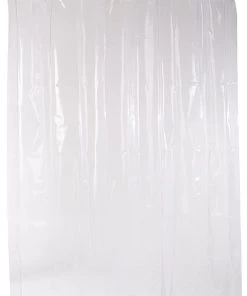 Modern Rugs And Decor Vinyl Bathroom Shower Curtain Liner With Metal Grommets And Plastic Hooks - 72" X 72", Clear