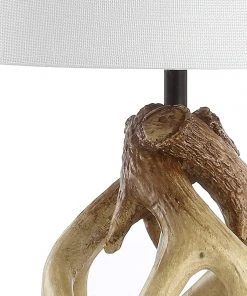 JONATHAN Lamps Vermont 19" Antler Resin LED Lamp Natural 9 JONATHAN Lamps Vermont 19