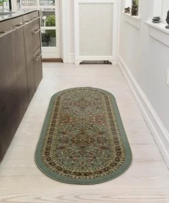 WRG Persian Oriental Design Sage Green Non-Skid Area Rugs All Area Rugs And Runners
