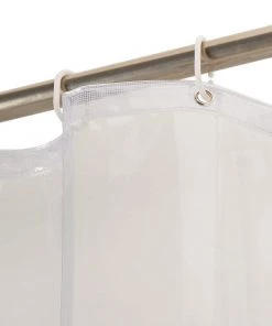 Modern Rugs And Decor Vinyl Bathroom Shower Curtain Liner With Metal Grommets And Plastic Hooks - 72