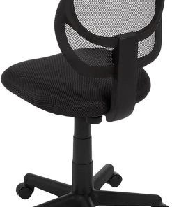 Modern Rugs And Decor Low-Back, Upholstered Mesh, Adjustable, Swivel Computer Office Desk Chair, Black Furniture
