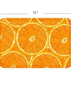 WW All Area Rugs And Runners 3D Orange Printed Area Rug Runner Non-Skid