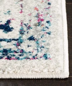 Modern Rugs And Decor Oriental Shabby Chic Vintage Distressed Area Rug, Ivory/Fuchsia All Area Rugs And Runners