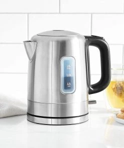 Amazon Basics Stainless Steel Portable Fast, Electric Hot Water Kettle For Tea And Coffee, 1 Liter, Silver Kitchen