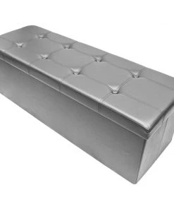 COL Contemporary Faux Leather Storage Bench Ottoman Home Décor 54 COL Contemporary Faux Leather Storage Bench Ottoman Home Décor