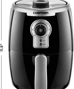 Chefman Turbofry 2 Liter Kitchen Black 2 Liter Air Fryer Temp Control