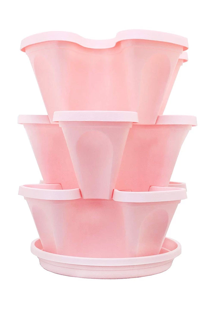 COL 3 Tier Stackable Garden Indoor/Outdoor Planter Set - Self Watering Home Décor 8 COL 3 Tier Stackable Garden Indoor/Outdoor Planter Set - Self Watering Home Décor
