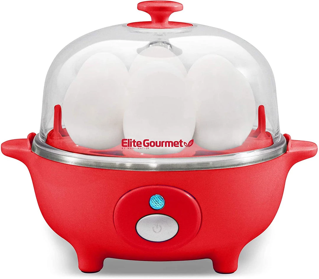 Elite Cuisine Kitchen Easy Electric Egg Poacher, Cooker W/ Auto-Shut Off, Buzzer, 7 Egg Capacity 8 Elite Cuisine Kitchen Easy Electric Egg Poacher, Cooker W/ Auto-Shut Off, Buzzer, 7 Egg Capacity